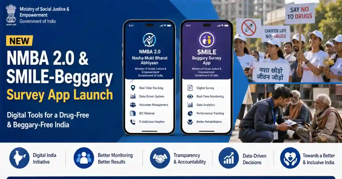 NMBA 2.0 और SMILE Survey App Launch: नशा मुक्ति और पुनर्वास अभियान अब होंगे पूरी तरह डिजिटल