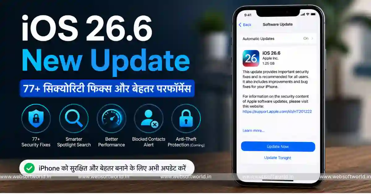 iOS 26.6 New Update: Apple ने जारी किया नया सिक्योरिटी अपडेट, जानें सभी नए बदलाव